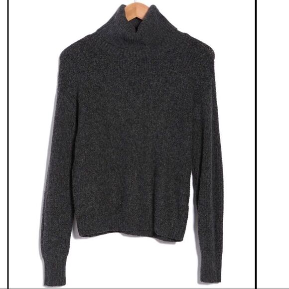 Abound Grey Charcoal Heather Thermal Turtleneck Sweater Large - Picture 1 of 9